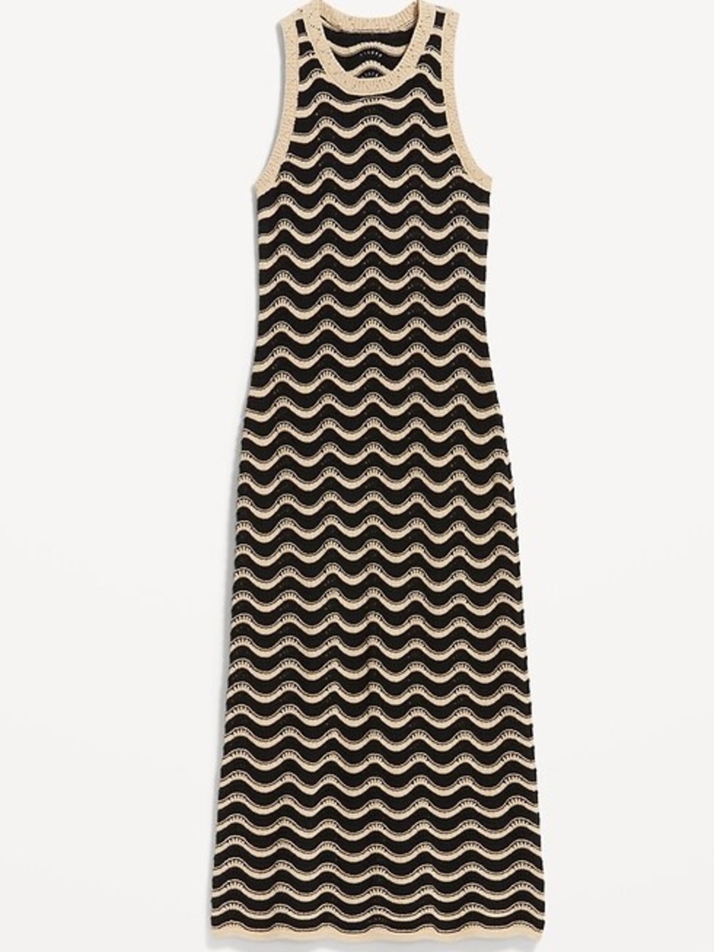 Pointelle Knit Sleeveless Midi Dress / Cover Up - EOC Size M